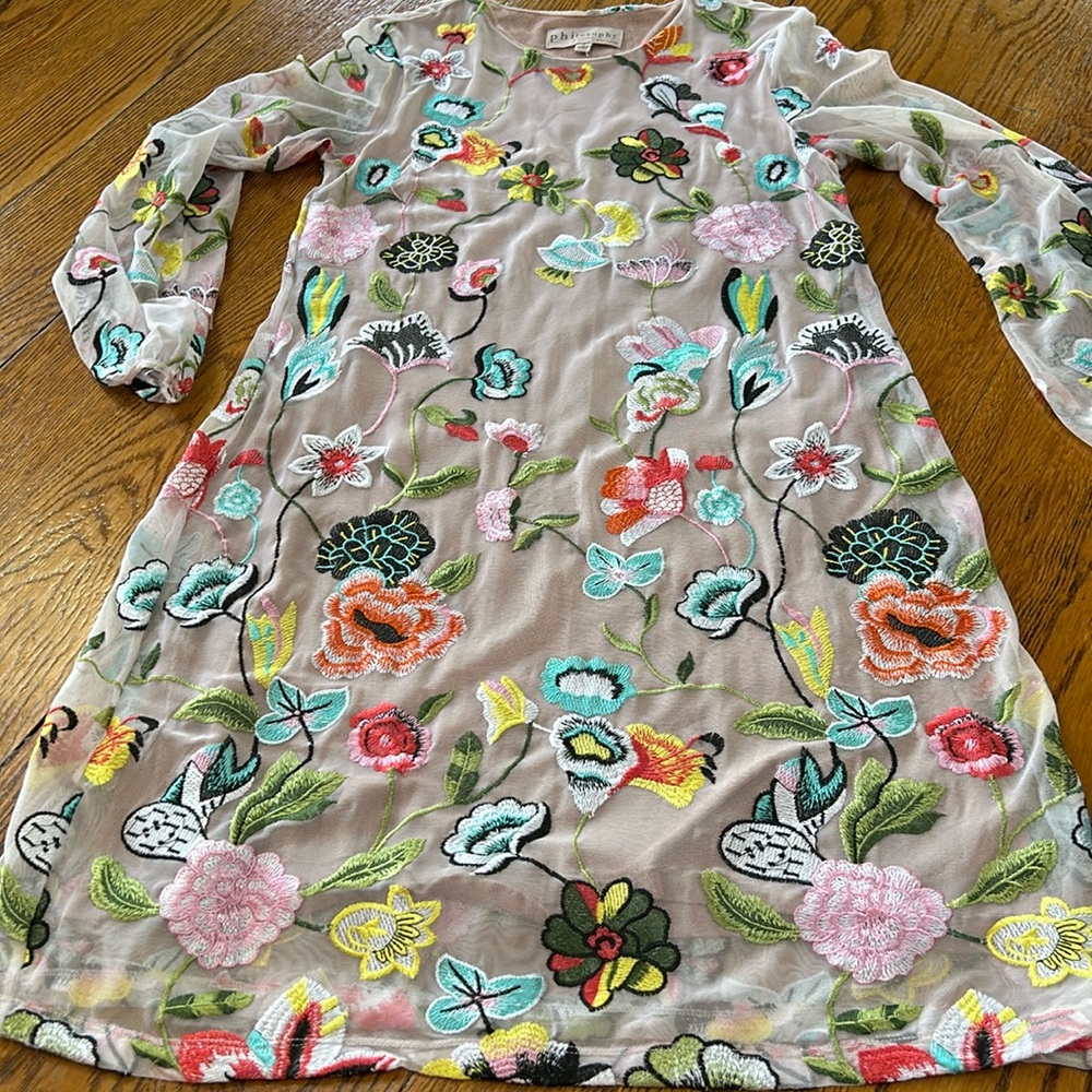 Philosophy embroidered lace overlay dress.  Size Small. Great condition